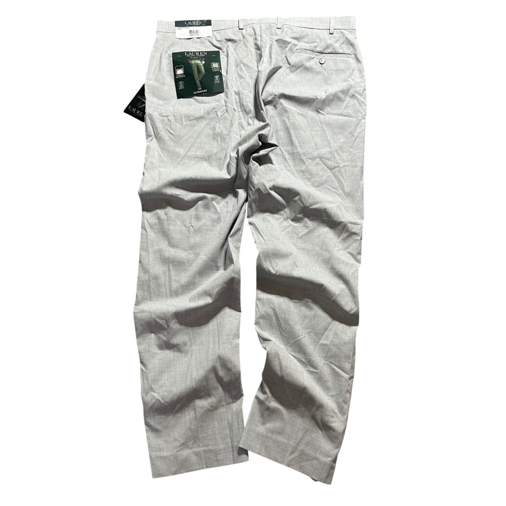 NWT Lauren Ralph Lauren Dress Pants Men 38x32 Gray Ultraflex Classic Fit Embry